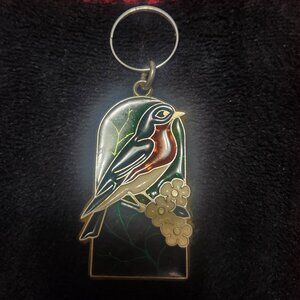 Vintage Bird Keychain Multi Color